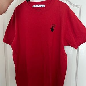 Red off-white shirt